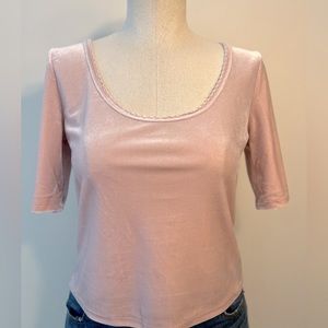 Abercrombie & Fitch Pink Velvet Tee. Size: M